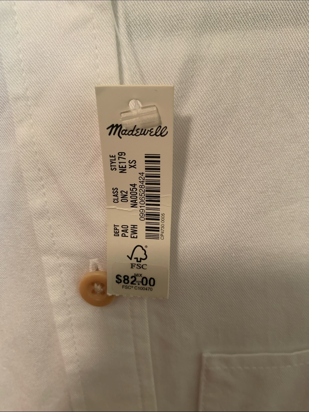 Madewell White Button-Down Shirt - Picture 8 of 8